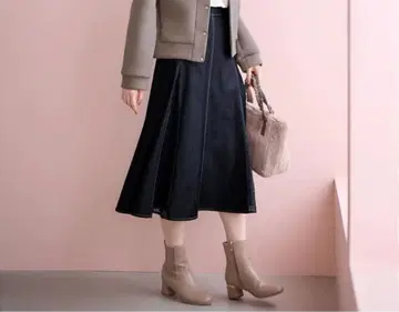 anysis 데님 라이크 샴브레이 스커트