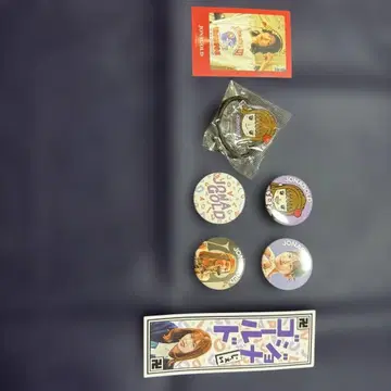 JONAGOLD 캔뱃지 4개 세트와 머리끈 등