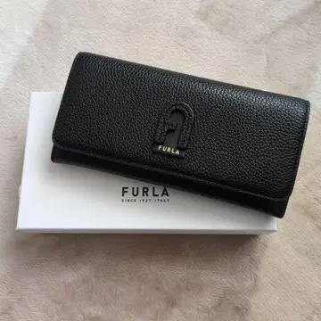 FURLA 블랙 가죽 장지갑 박스 포함