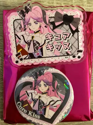 프리큐어 스이파라 콜라보 아크릴 네임 배지 캔뱃지 큐어 키스