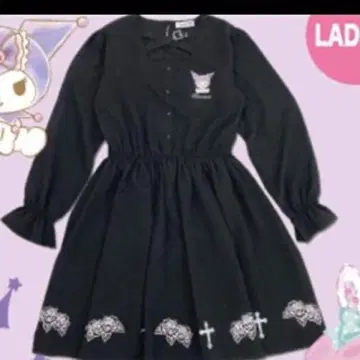 아베일 쿠로미 블랙 긴팔 원피스