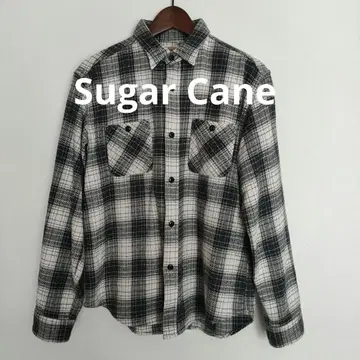 슈가케인 옴브레 체크 플란넬 셔츠