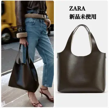 완판템 택 포함 새상품 ZARA 토트백 초콜릿 색상