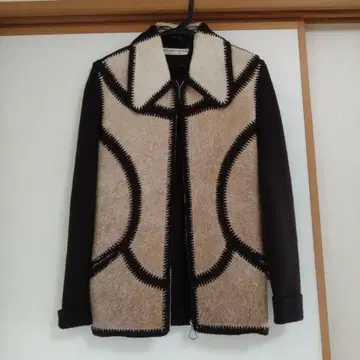 빈티지 여성용 Nino Florence 리얼 가죽 울 자켓