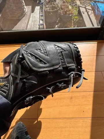 블랙 가죽 야구 그로브 오른손잡이용
