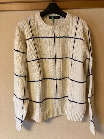 ROSEBUD COUPLES 체크 무늬 니트 스웨터 M