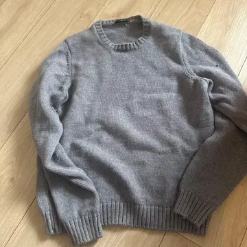 ZANONE 그레이 크루넥 니트