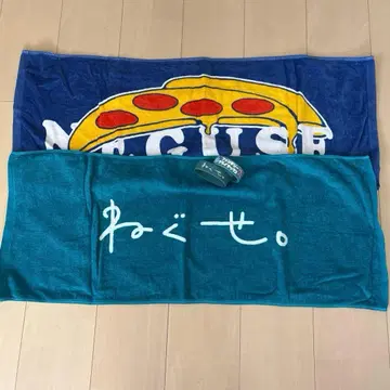 네구세. 페파로니 타월 로고 타월 러버 밴드 2종 세트