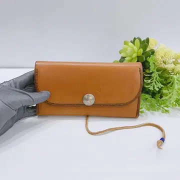 GORO S 가죽제 브라운 장지갑 ad