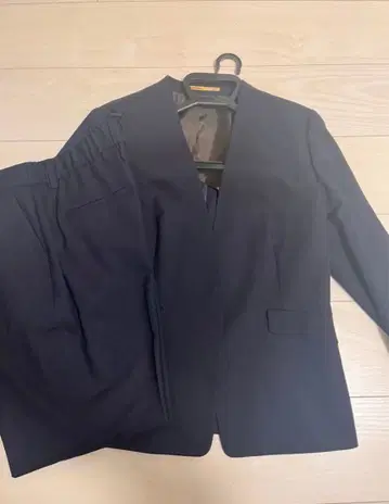 네이비 노카라 팬츠 수트 LL