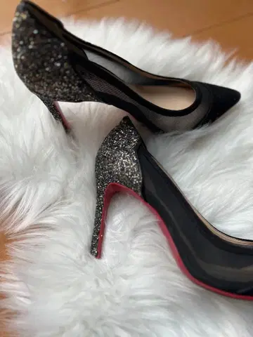 Diana 블랙 글리터 하이힐