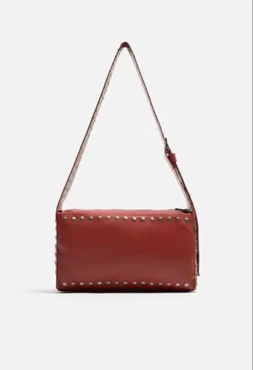 ZARA 해리 램버트 스터드 장식 가죽 백 레드