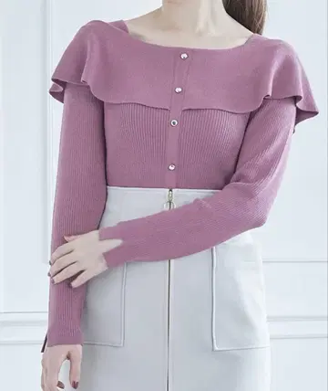 전후 2way 금장 버튼 케이프풍 리브 니트 풀오버 트웰브 어젠다