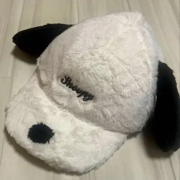 스누피 귀도리 모자