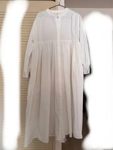 화이트 셔츠 원피스 긴팔 롱 기장