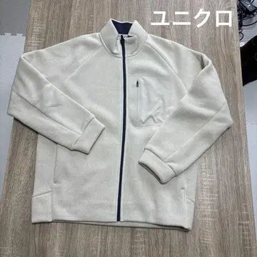 미사용 새상품 유니클로 베이지 집업 플리스
