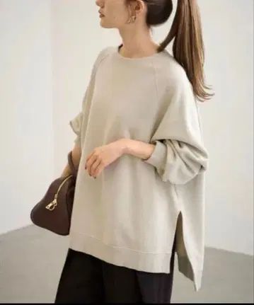 FRAMeWORK 래글런 판초 맨투맨 베이지 13-10