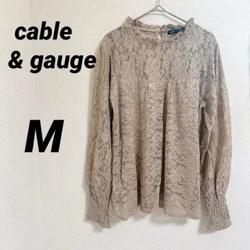 케이블 & 게이지 [ M ] 베이지 레이스 셔츠 레이어드 레이스