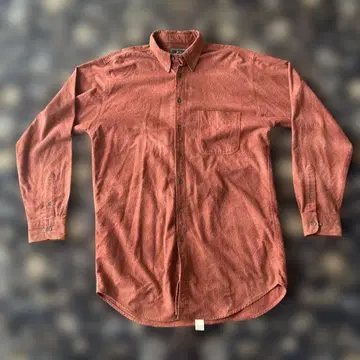 USA제 80's Woodrich M 오렌지 버튼 다운 샤모어 셔츠