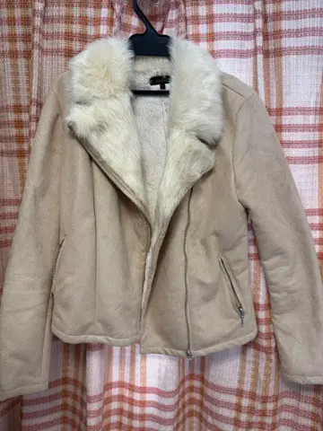 무스탕 자켓 베이지 퍼 포함