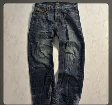 REAL JEANS 허니컴 스트레이트 데님 허리 85 아메카