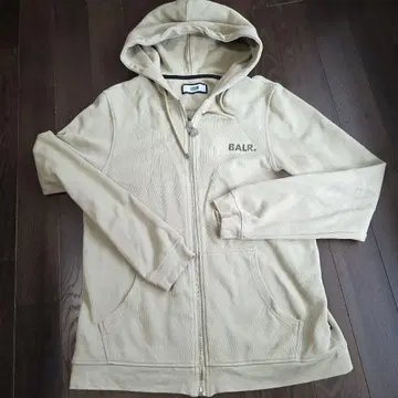 BALR 베이지 집업 후드티 M