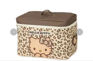 아베일 헬로키티 뚜껑 포함 수납 박스 레오파드 무늬