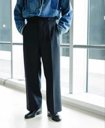 HUMVENT 휴벤트 캬바쿠라 트윌 트라우저 네이비 2