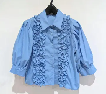 hillk 힐크 프릴 반팔 셔츠 블라우스