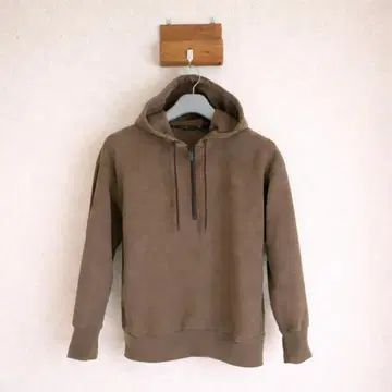 UNIQLO +J 하프 지퍼 후드티 S 모스그린 계열