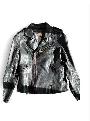 MUSE 블랙 가죽 싱글 라이더