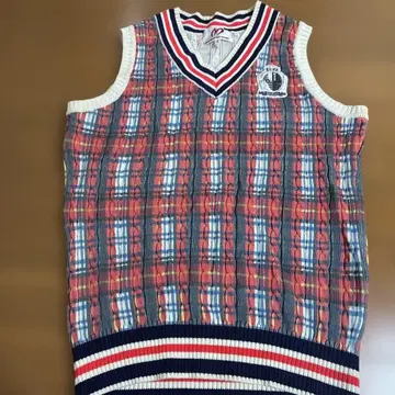 MASTER BUNNY EDITION 체크 무늬 니트 베스트 사이즈 2