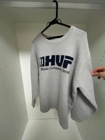 HUF 그레이 M 크루넥 니트 트레이닝복