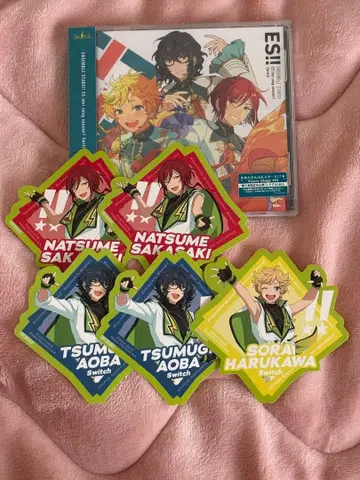 앙스타 미개봉 CD 특전 스티커 5장 Switch 나츠메 소라 츠무기