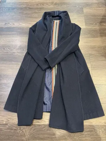 새상품급 개럴개런트 후드 숄카라 가운 코트 블랙