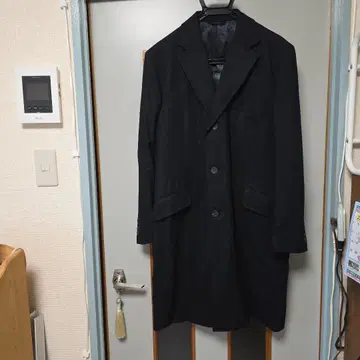 프리미엄 울 블랙 스텐카라 코트