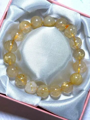 타이친 루틸 쿼츠 팔찌 클리어/골드