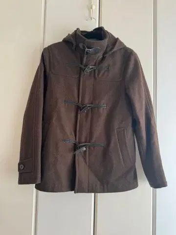 저널 스탠다드 더플 코트 브라운 울 남성용