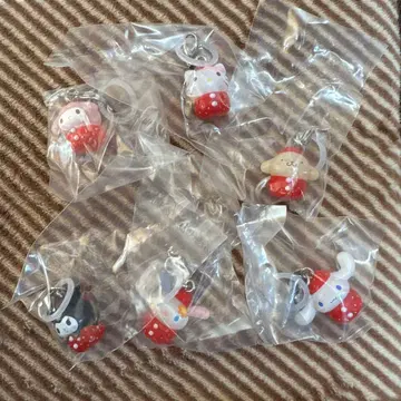 컴프 산리오 캐릭터즈 딸기 메지루시 액세서리 전 6종 세트