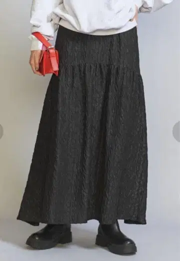 [새상품급] 유나이티드 애로우즈 뷰티 앤 유스 자카드 스커트 블랙