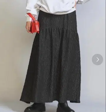 [새상품급] 유나이티드 애로우즈 뷰티 앤 유스 자카드 스커트 블랙