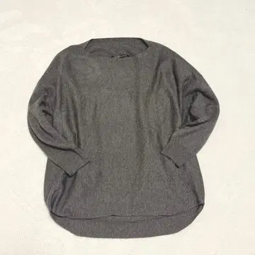 tomber du ciel 테일 니트 보트넥 스웨터 울 혼방