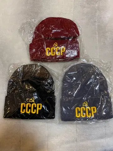 CCCP 로고 자수 니트 모자 3개 세트