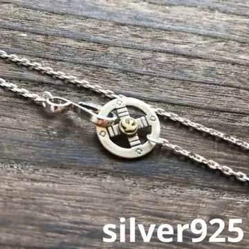 [ silver925 ] 이글 후크 메탈 부착 메디슨 휠 체인 새상품