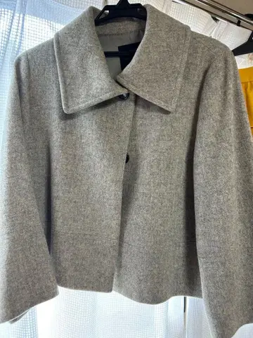 그레이 울 코트 새틴 안감 빅 사이즈