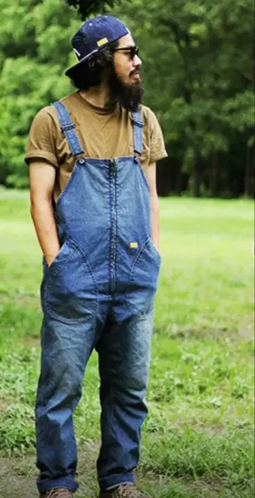 NATAL DESIGN 데님 오버롤 & 캡