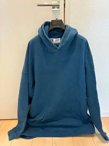 러셀 애슬레틱 후드 부착 후드티 XL 파랑
