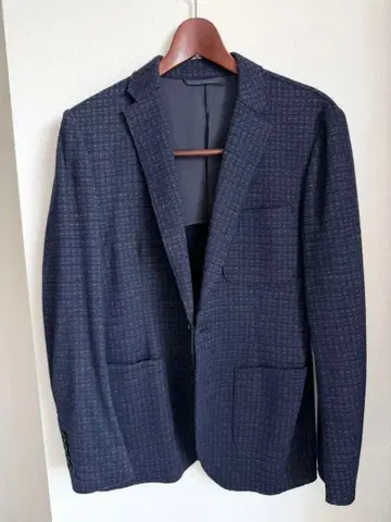 JOSEPH HOMME 다크 블루 체크 무늬 캐주얼 자켓 새상품급