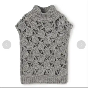 정가 35,200엔 새상품급 맥피 그레이 핸드 크로셰 하이넥 베스트