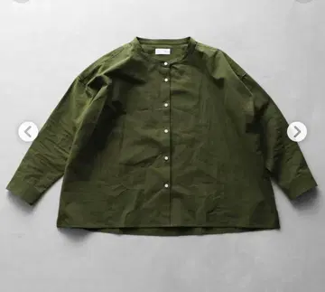 HUIS 기자 코튼 헴프 밴드 카라 블라우스 엔슈 직물 huis